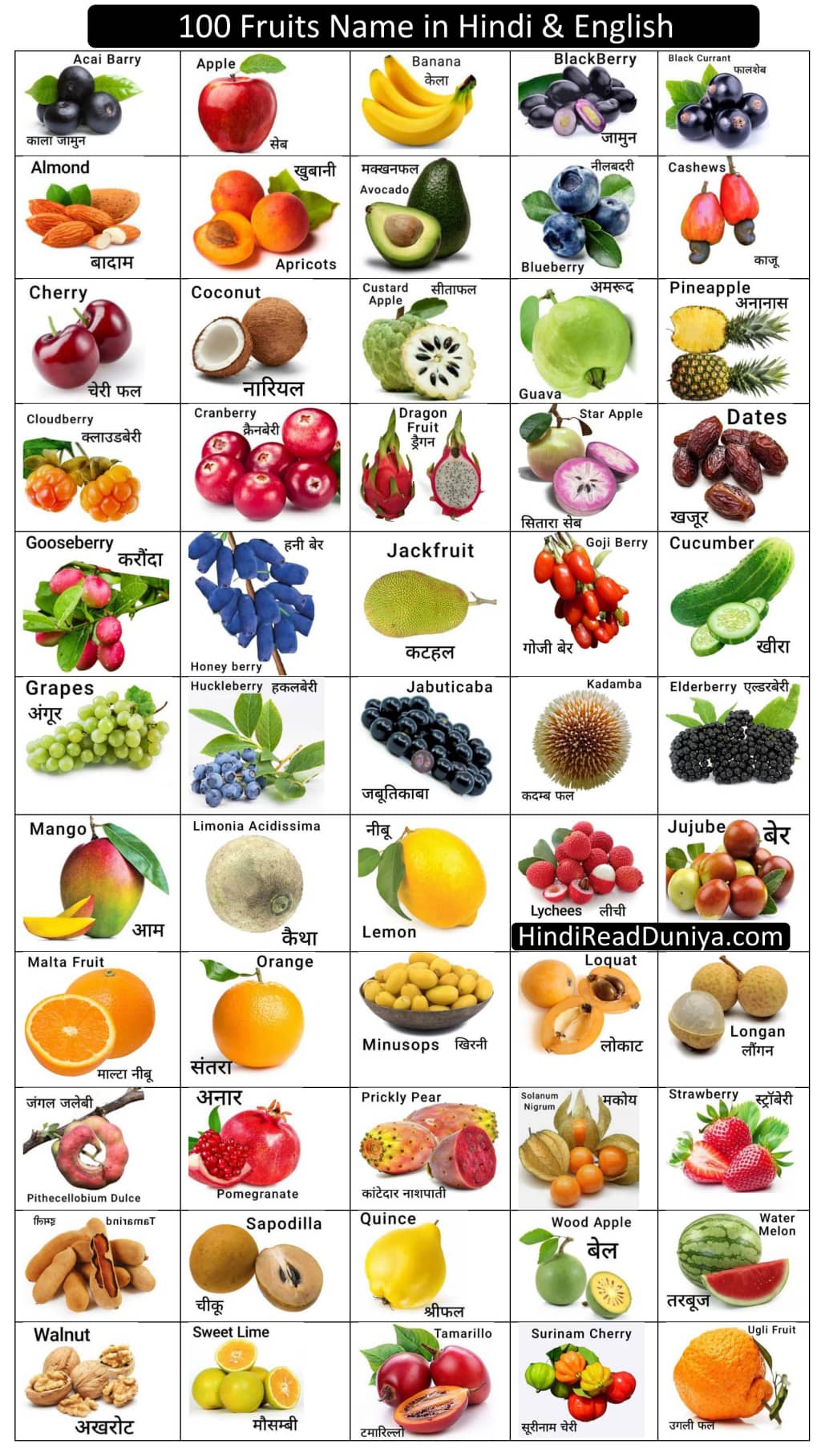 Fruits Name Poem In Hindi Sitedoct Org   100 Fruits Name In Hindi And English 