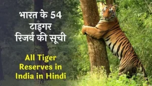 भारत के सभी 54 टाइगर रिजर्व की सूची | List of Tiger Reserves in India