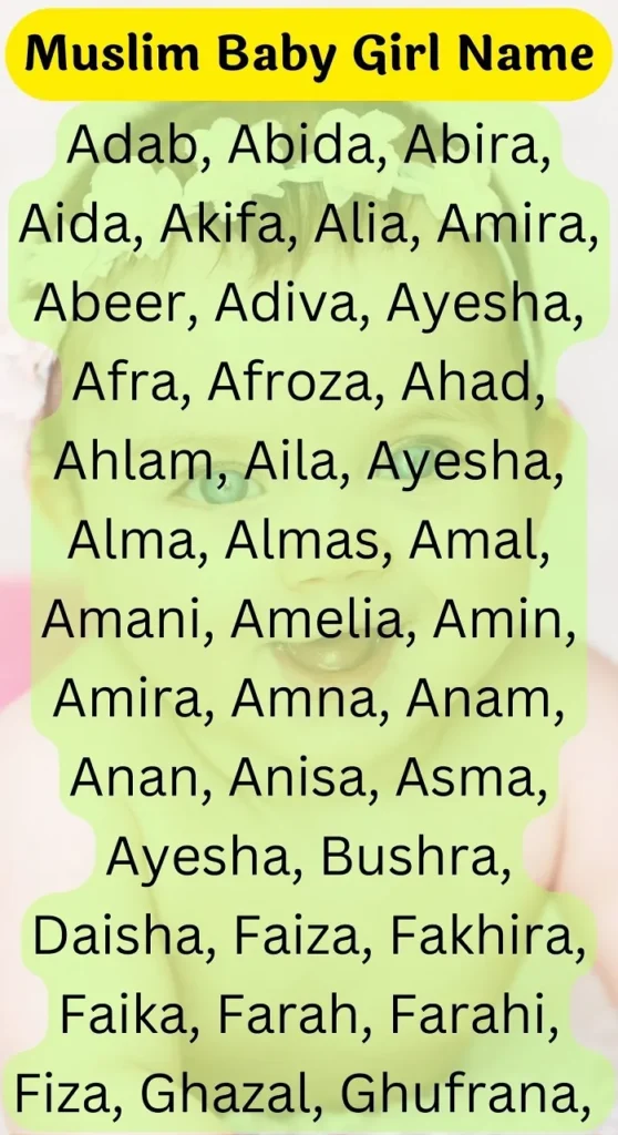 Modern Muslim girl names A to Z