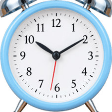 alarm clock pastel blue